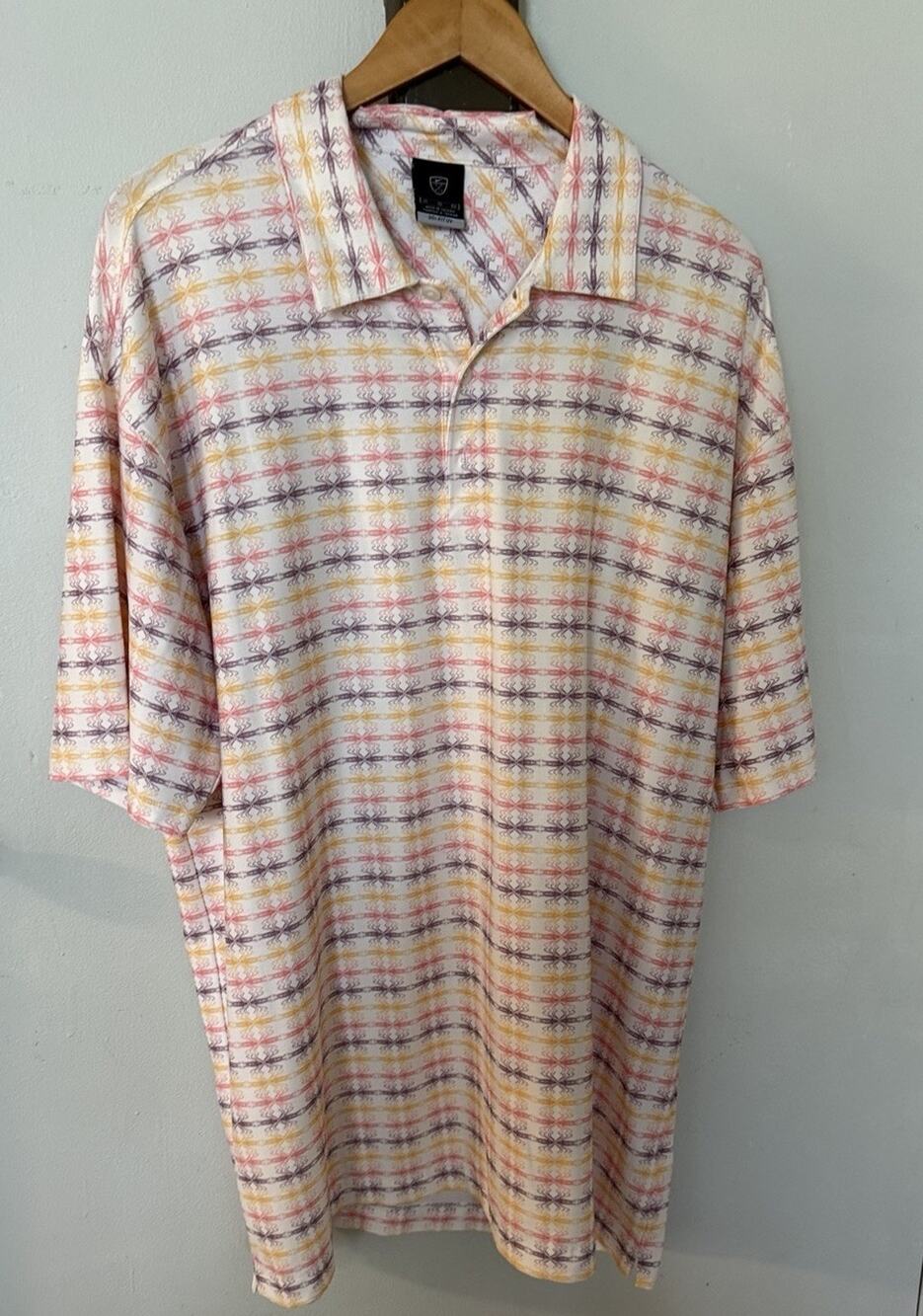 Nike Golf Dri-Fit UV Mens XL Southwest Aztec Geometric All Over Print Stretch